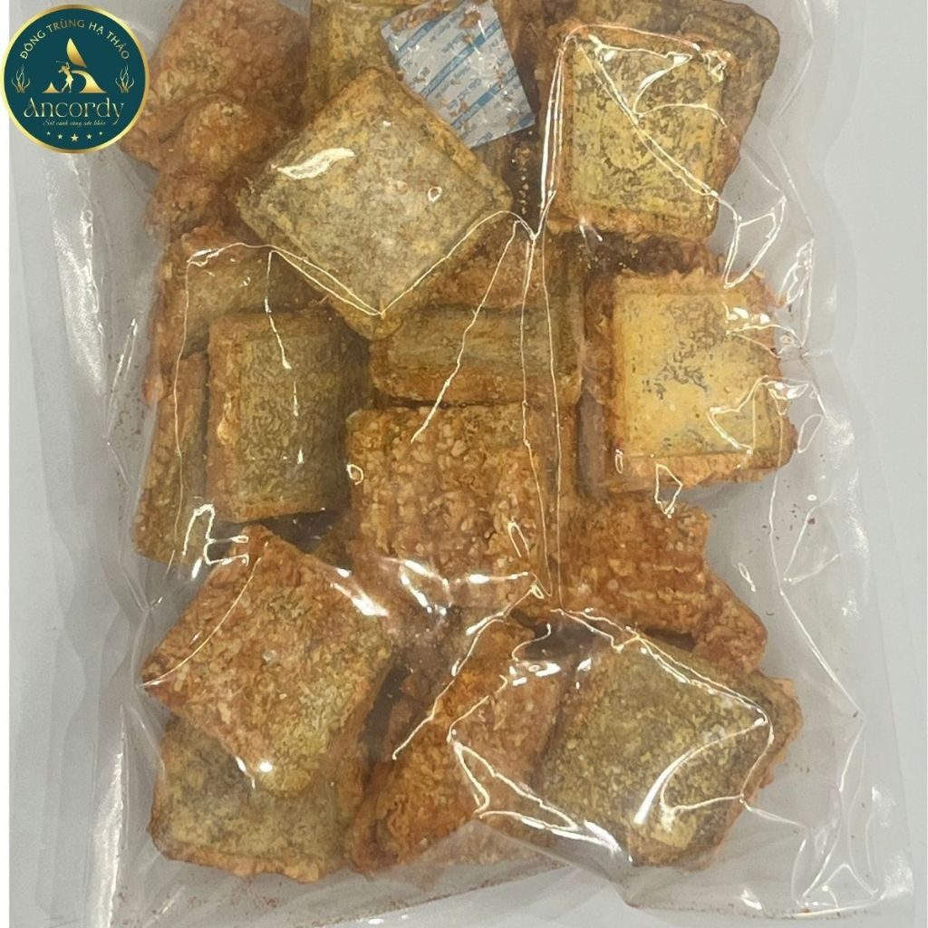 Đế Đông Trùng Hạ Thảo Ancordy, Đông Trùng Giá Thể Gạo Lứt, Được Sấy Thăng Hoa, KL 500 gram/túi