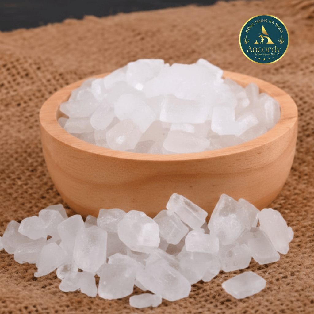 Phụ Liệu Pha Trà Tứ Vị Ancordy, Phụ Liệu 30 Viên Đường Phèn Dạng Viên Dùng Pha Trà Đông Trùng