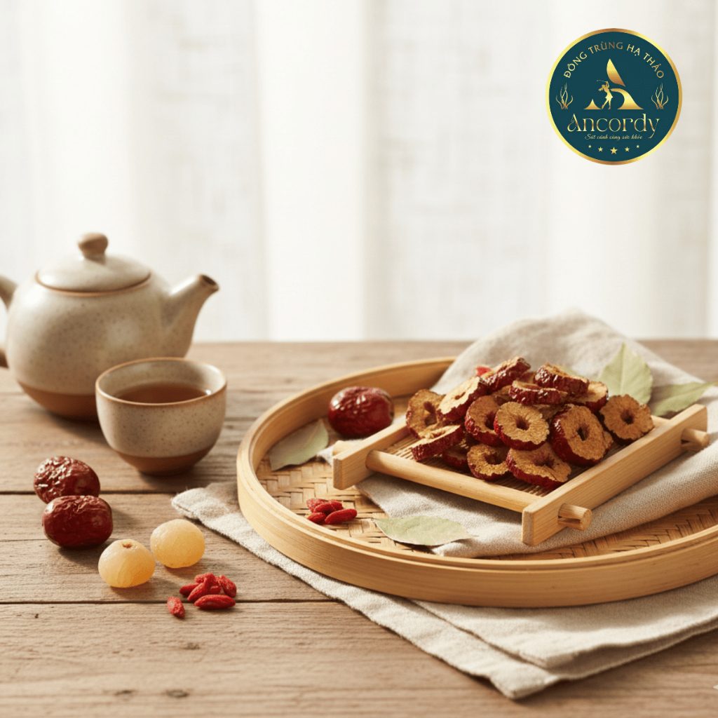 Táo Đỏ Ancordy Cắt Lát, Thái Lát Sấy Khô Không Chất Bảo Quản Dùng Pha Trà, Tốt Cho Sức Khoẻ, Đẹp Da